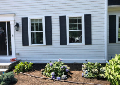 Garden Design and Installation - Andover, MA On a blistering hot morning, we removed 6 boxwoods and planted 7 hydrangeas. After 3 hours of driving to three nurseries, the best sizes and blooming styles were selected. With temperatures rising, deep watering and mulching are key to help them thrive. Excited for the stunning results ahead! Greenleaf’s Garden Design specializes in Garden Design, Maintenance, and Installation within 45 miles of Tyngsboro MA.