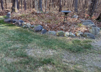 Here is Day 1, before the mulching and weeding in Townsend, MA. For this job in Townsend, MA, Greenleaf’s Garden Design weeded and spread 8 yards of composted leaf mulch. Greenleaf’s Garden Design specializes in Garden Design, Maintenance, and Installation within 30 miles of Tyngsboro MA.