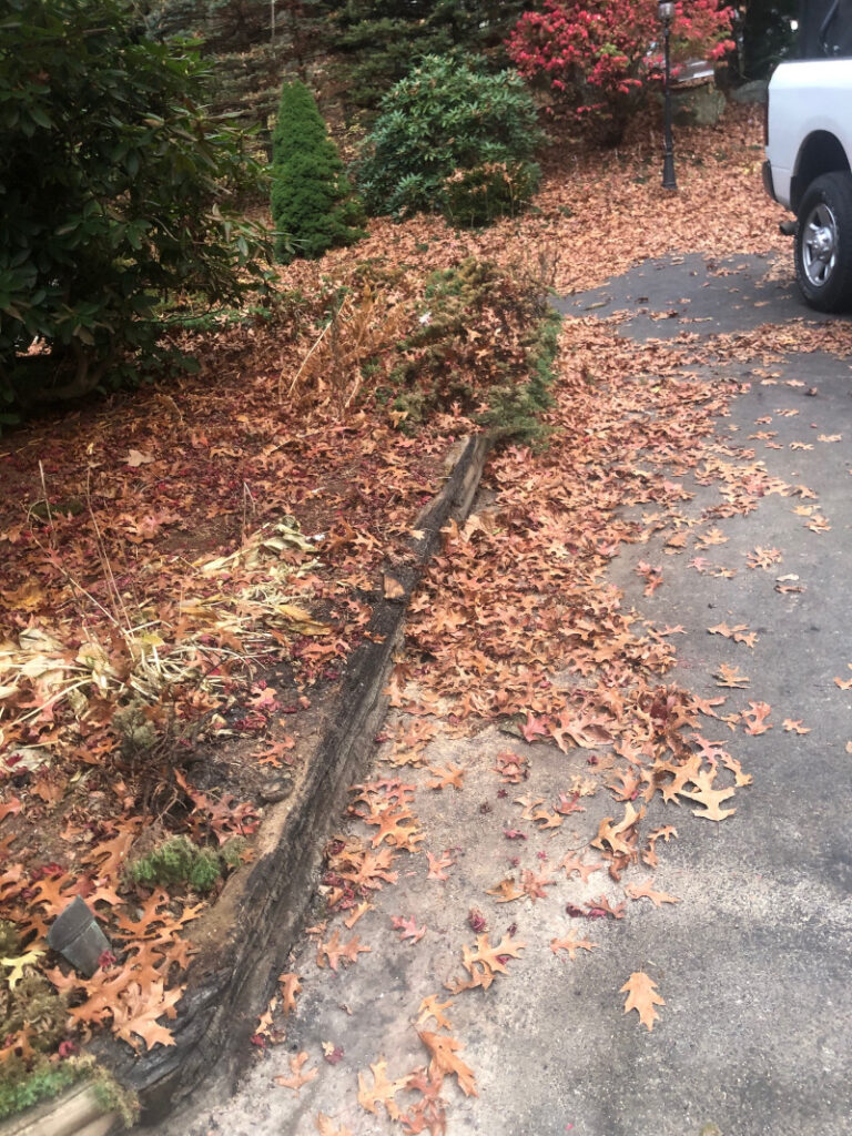 Garden Design and Retaining Wall Installation in Tyngsboro, MA.