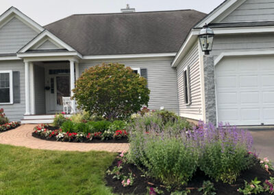 Gardens installation as well as mulch and edging in Bedford, NH.