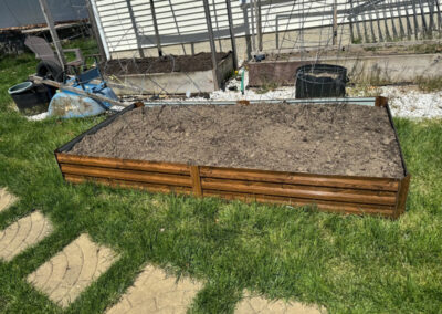 For this job in Nashua, NH, Greenleaf’s Garden Design used the Dingo to fill and prepare these raised beds.