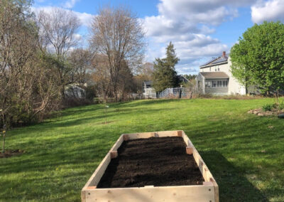 Raised garden bed installation