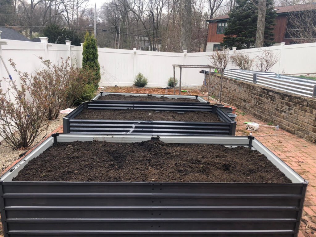 Raised garden bed installation