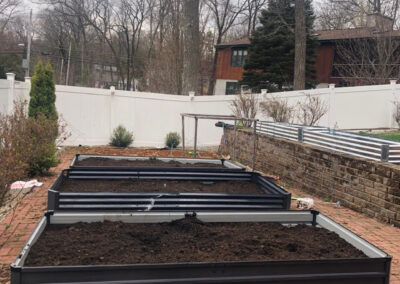 Raised garden bed installation