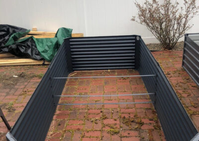 Raised garden bed installation