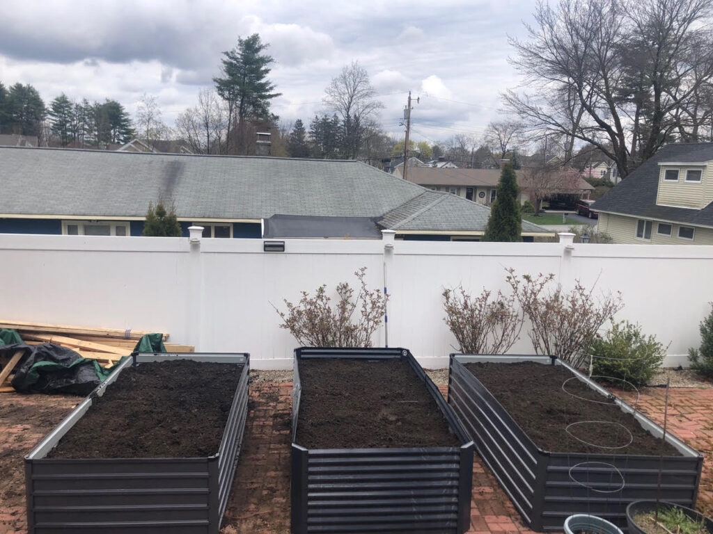 Raised garden bed installation