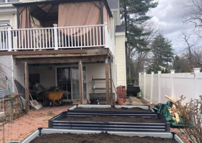 Raised garden bed installation