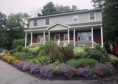 This garden in Dracut, MA with 130 perennials was installed in July of 2023 by Greenleaf’s Garden Design. Only 4 perennials didn’t make it thru the winter and were replaced. It’s a true paradise for the owner.