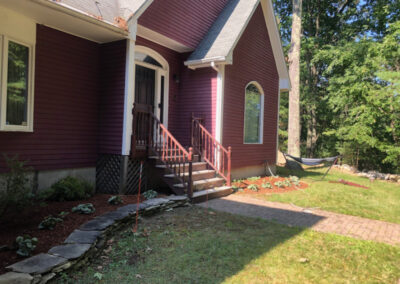 Greenleaf’s Garden Design installed new gardens around the property at this home in Billerica, MA. This client loved the new gardens and the ease of working with us.