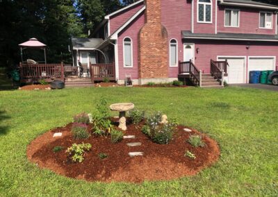 Greenleaf’s Garden Design installed new gardens around the property at this home in Billerica, MA. This client loved the new gardens and the ease of working with us.