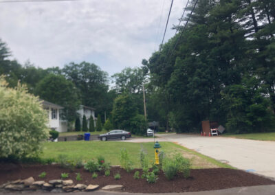 Summer’s here, and it’s the perfect time to give your perennial garden a glow-up! For this garden redesign project in Hudson, NH, we used the Excavator to dig out 10 yards of poor soil and replaced it with seven yards of good soil. Last year , in early July, we planted 100 perennials which were a mix of shade and sun loving. These new perennials really made the spot beautiful. Have questions about your garden redesign or need plant recommendations? Drop us a message or give us a call and let Greenleaf’s Garden Design get your garden blooming!