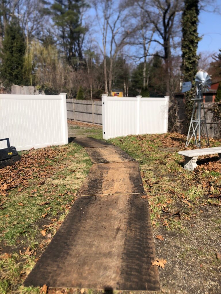 Garden Design and Shrub Installation in Wilmington, MA. Before