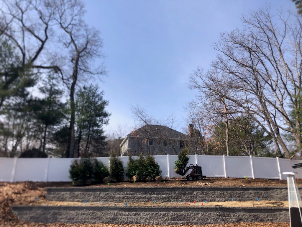 Garden Design and Shrub Installation in Wilmington, MA. Before