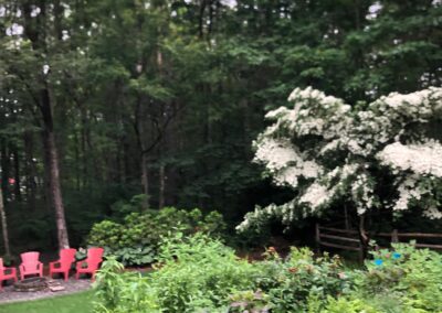 This Pepperell, MA client said, “Out with the Pachysandra”. The crew dug out an inner circle leaving a 2-foot-wide perimeter. The new 30 perennials planted 6” higher, now will be kept safe from the invading pachysandra with a 12-inch-high plastic barrier. Have questions about your garden redesign or need plant recommendations? Drop us a message or give us a call and let Greenleaf’s Garden Design get your garden blooming!