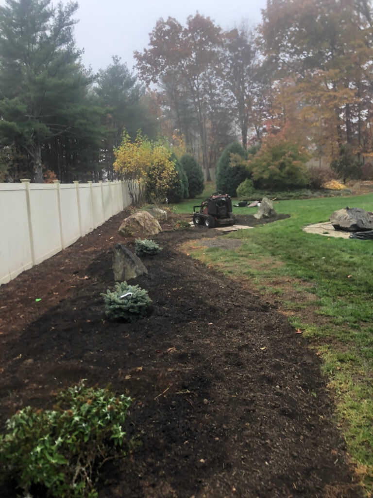 On Day 4, the crew planted 196 perennials and spread 7 yards of dark pine Mulch.