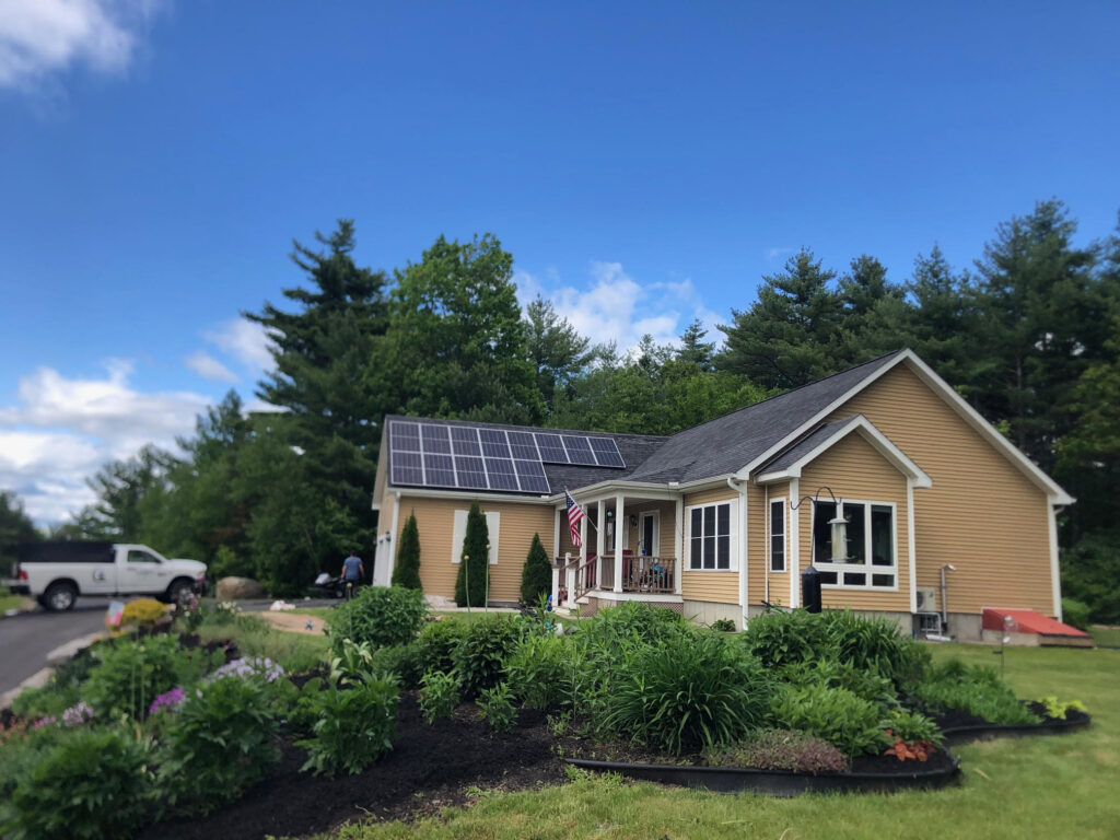 At our 6-year-old North Conway, NH gardens we added 15 annuals, 30 perennials, and 4 yards of black mulch. It took 2 gentlemen 8 hours to complete the renovations.